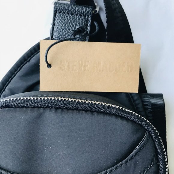 Steve Madden Bcat-n Black Nylon Backpack Bag 1 zip Outer Pocket 6.5"x … - Picture 8 of 8